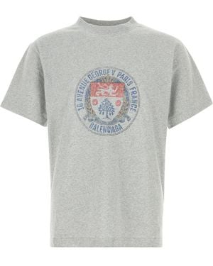 Balenciaga Grey Cotton T-shirt