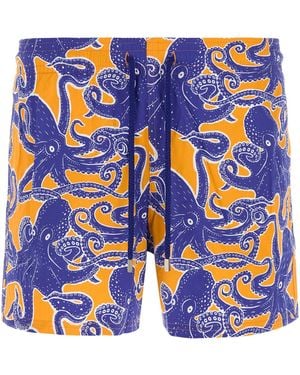 Vilebrequin Printed Stretch Nylon Moorise Swimming Shorts - Blue