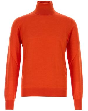 Saint Laurent Maglione in misto cashmere arancione - Rosso