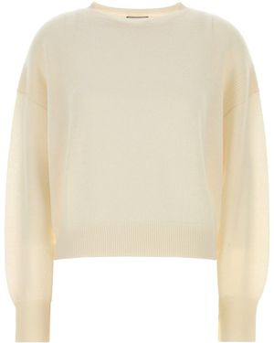 LeKasha White Cashmere Modena Jumper - Natural
