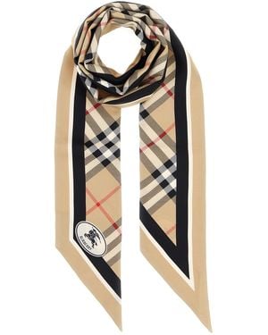 Burberry Embroidered Silk Foulard - Multicolor