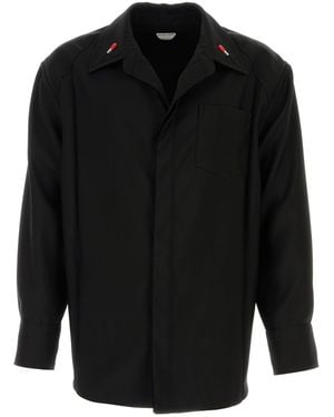 Bottega Veneta Camicia in lana nera - Nero