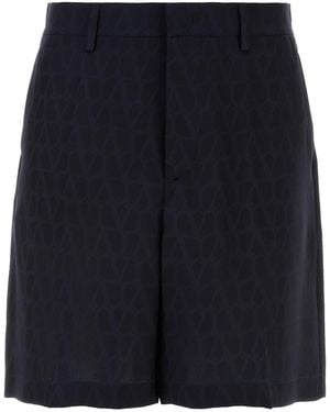 Valentino Garavani Toile Iconographe Bermuda Shorts - Blue