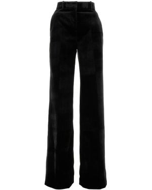 Ermanno Scervino Velvet Palazzo Pant Textile - Black