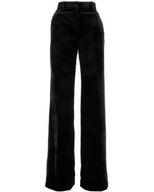 Ermanno Scervino Velvet Palazzo Pant Textile - Black