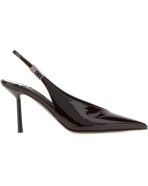 Le Silla Brown Leather Chanel Court Shoes - Black