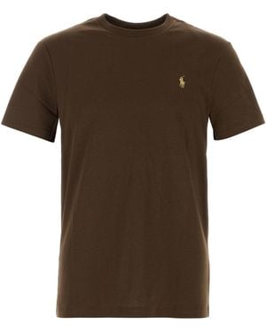 Polo Ralph Lauren T-shirt in cotone cioccolato - Marrone