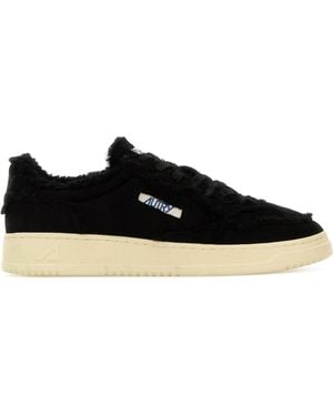 Autry Black Suede Medalist Trainers