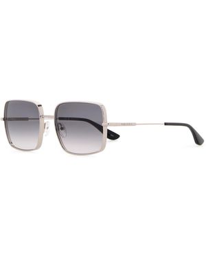 McQueen Silver Metal Sunglasses - White
