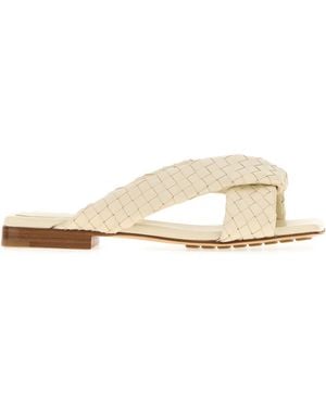 Bottega Veneta Slippers Riva in nappa avorio - Neutro