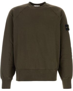 Stone Island Khaki Cotton Sweatshirt - Green