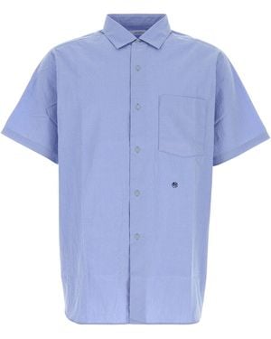 Nanamica Powder Light-blue Cotton Blend Oversize Shirt