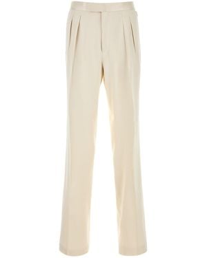 Tom Ford Ivory Satin Pant - Natural