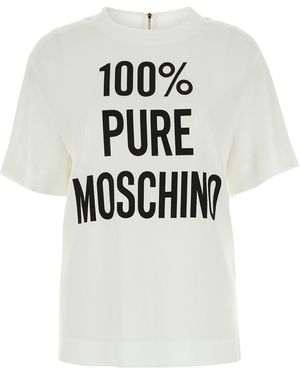 Moschino T-shirt in crepe bianco