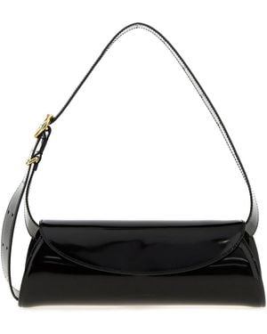 Jil Sander Black Leather Small Cannolo Shoulder Bag