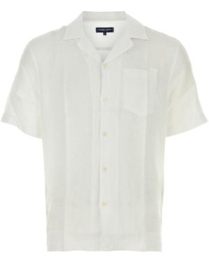 Frescobol Carioca White Linen Angelo Shirt