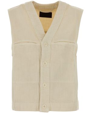 Lemaire Sand Canvas Vest - Natural