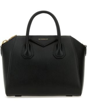 Givenchy Leather Small Antigona Handbag - Black