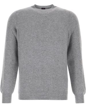 Fedeli Maglione in cashmere grigio melangè