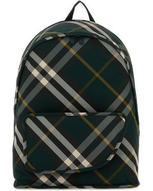 Burberry Printed Nylon Shield Backpack - Green