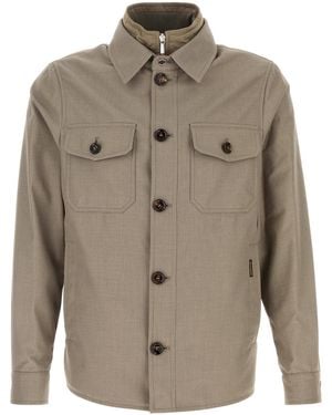 Moorer Dove Gray Jacquard Dulac Jacket