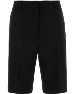 Dries Van Noten Stretch Gabardine Pilar Bermuda Shorts - Black