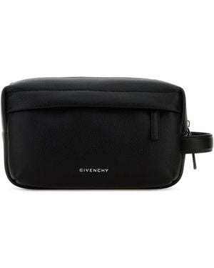 Givenchy Black Leather U Backpack Beauty Case