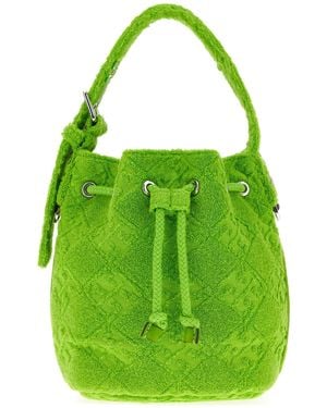 Tory Burch Grass Green Terry Fabric Bucket Bag