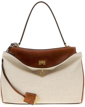 Balenciaga Sand Canvas Medium Rodeo Handbag - Brown