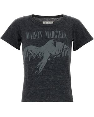 Maison Margiela Charcoal Cotton T-shirt - Black
