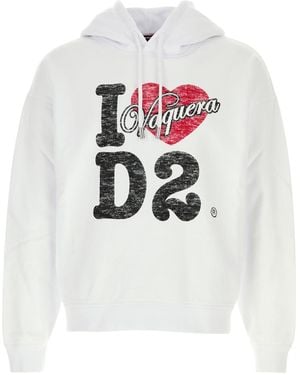 DSquared² White Cotton Sweatshirt