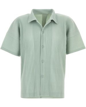 Homme Plissé Issey Miyake Sea Green Polyester Shirt