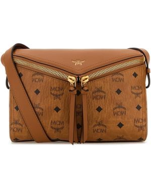 MCM Printed Canvas Small Diamant 3d Crossbody Bag - Brown