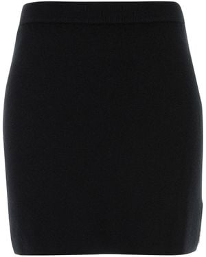 T By Alexander Wang Black Wool Blend Mini Skirt