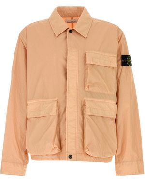 Stone Island Shirt Collar Jacket - Natural
