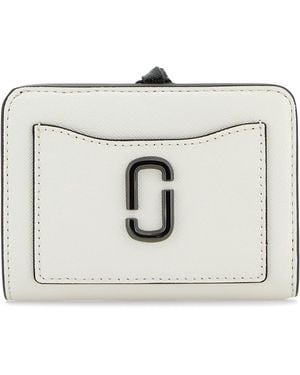 Marc Jacobs White Leather Mini Utility Snapshot Wallet - Multicolour