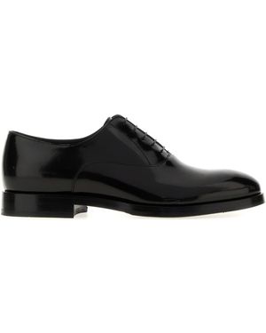 Brunello Cucinelli Leather Lace-Up Shoes - Black