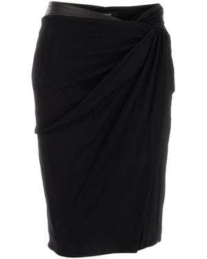 Versace Gonna in viscosa stretch nera - Nero