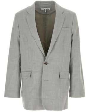 Loewe Camicia in popeline blu scuro - Grigio