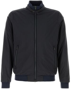 Herno Midnight Blue Nylon Bomber Jacket