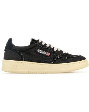 Autry MEDALIST LOW WOM DE04 DENIM/DENIM BLACK - Nero