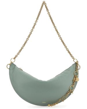 Chloé Sea Green Nappa Leather Icons Shoulder Bag - Grey