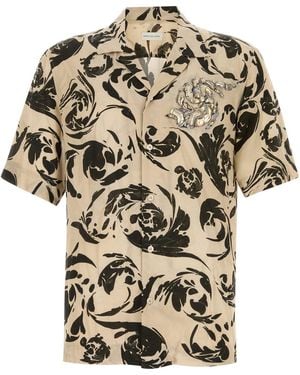 Dries Van Noten Printed Viscose Carltone Shirt - White