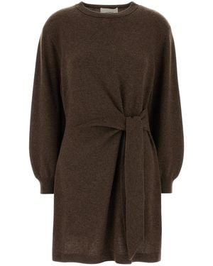 Lisa Yang Brown Cashmere Abrielle Sweater Dress