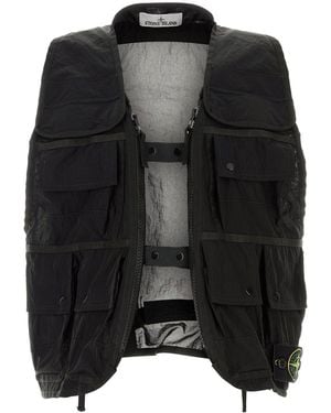 Stone Island Black Nylon Vest