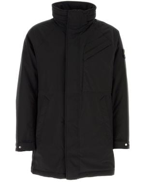 Stone Island Black Stretch Polyester Padded Jacket
