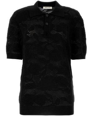 Ernest W. Baker Black Cotton Polo Shirt