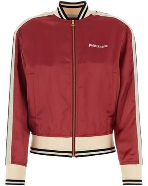 Palm Angels Tiziano Viscose Bomber Jacket - Red