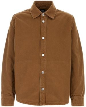A.P.C. Button Down Jacket - Brown