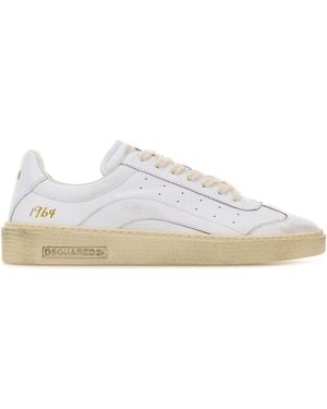 DSquared² White Leather Rider Sneakers